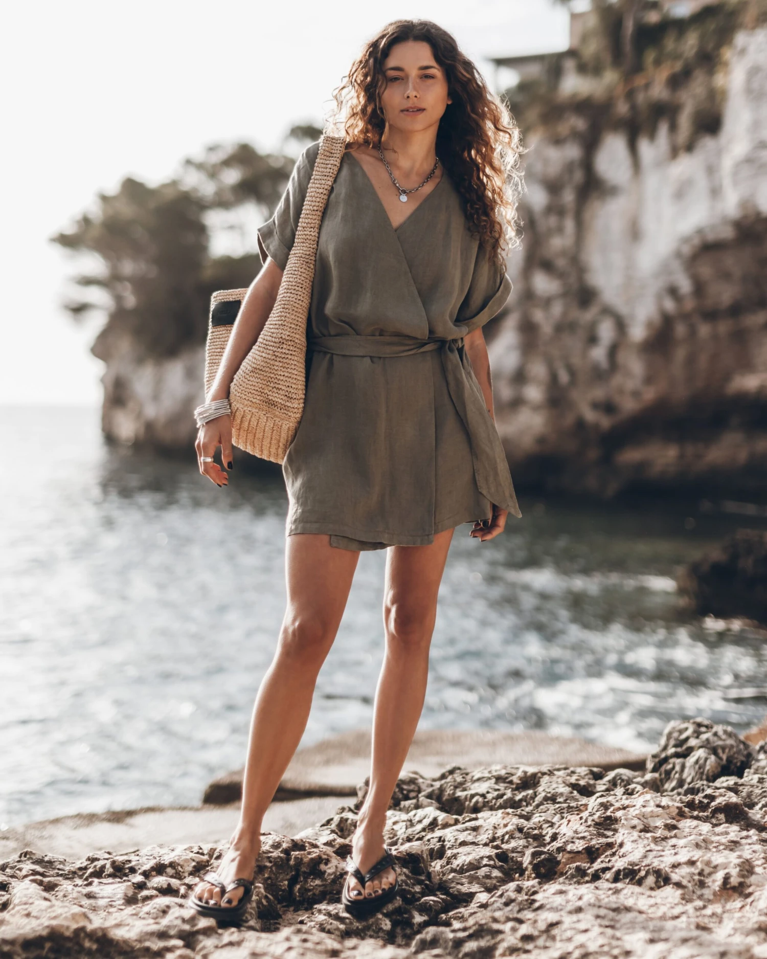 The Khaki Linen Kimono Dress 3 The Khaki Linen Kimono Dress