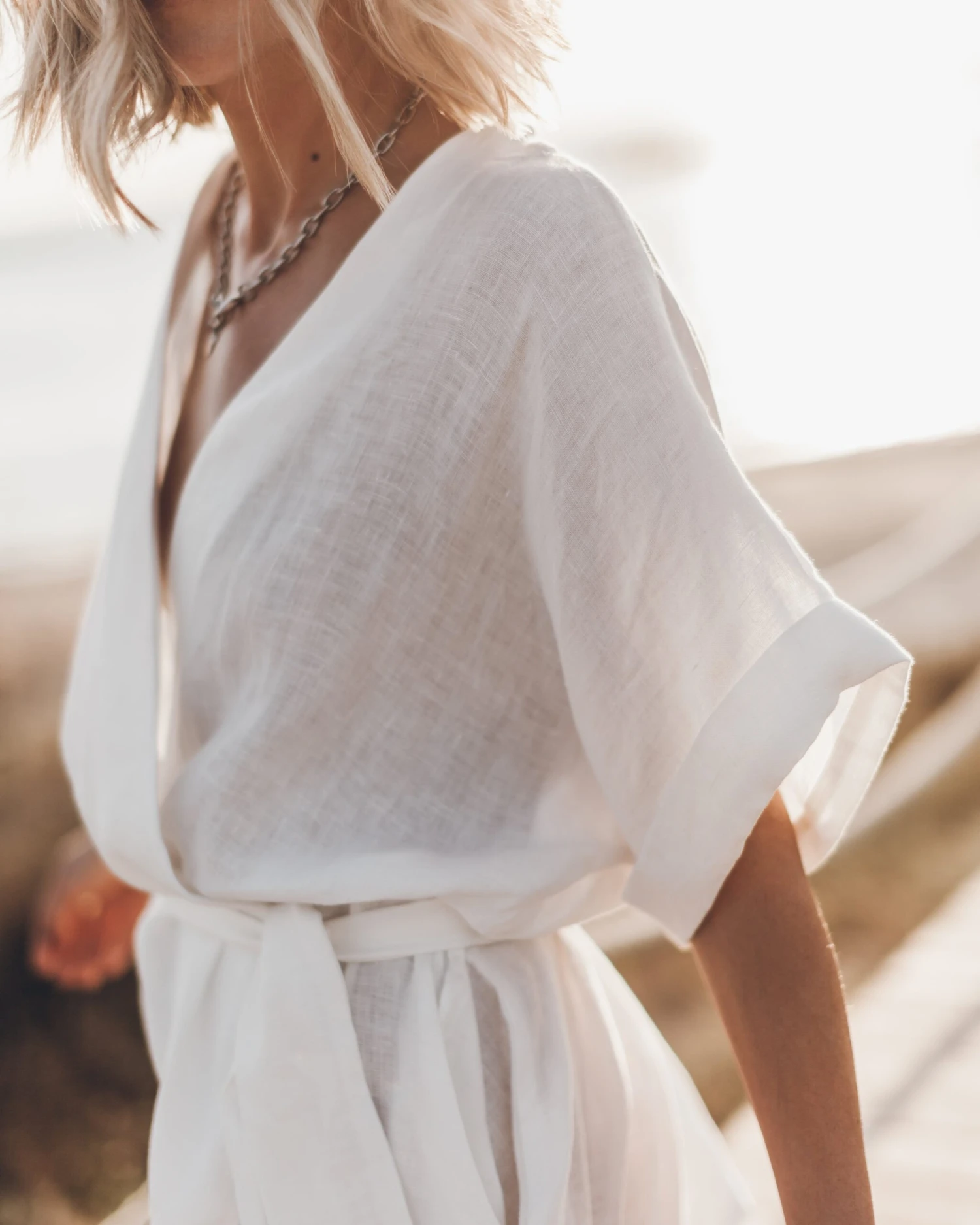 The White Linen Kimono Dress 6 The White Linen Kimono Dress - Image 4