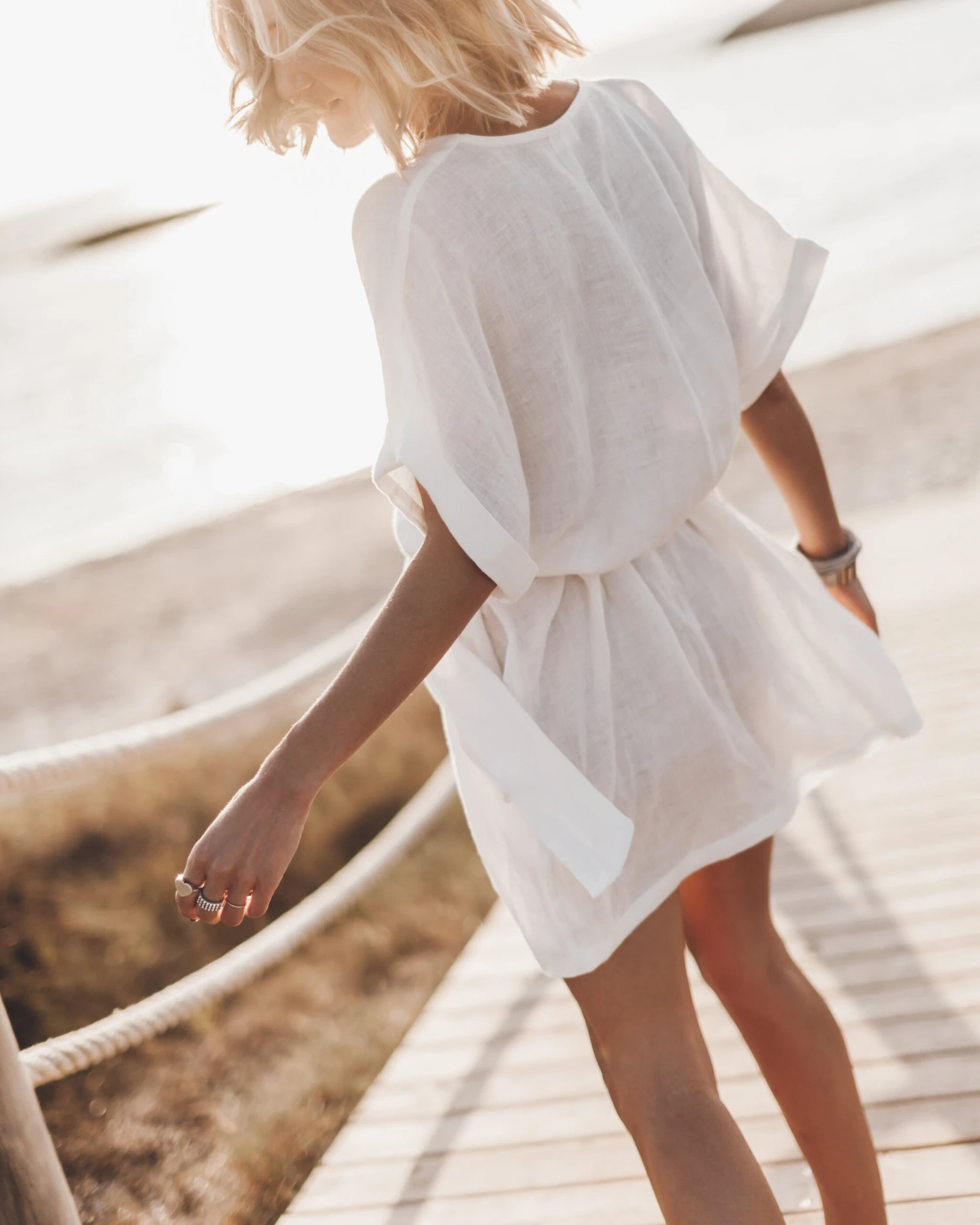 The White Linen Kimono Dress 9 The White Linen Kimono Dress - Image 7