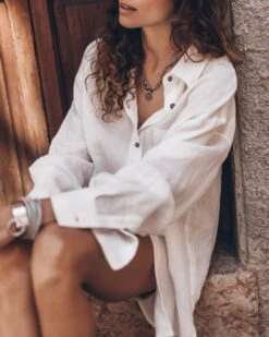 The White Linen Shirt 21 The White Linen Shirt -Modern Ladies Wear Store mikuta light linen shirt model aina 5587