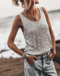 The Light Sequin Base Tank Top 12 The Light Sequin Base Tank Top -Modern Ladies Wear Store mikuta light sequin base tank top blue ripped relaxed jeans 6016 37544f12 e4dc 47ca 9945 e652915af4d3