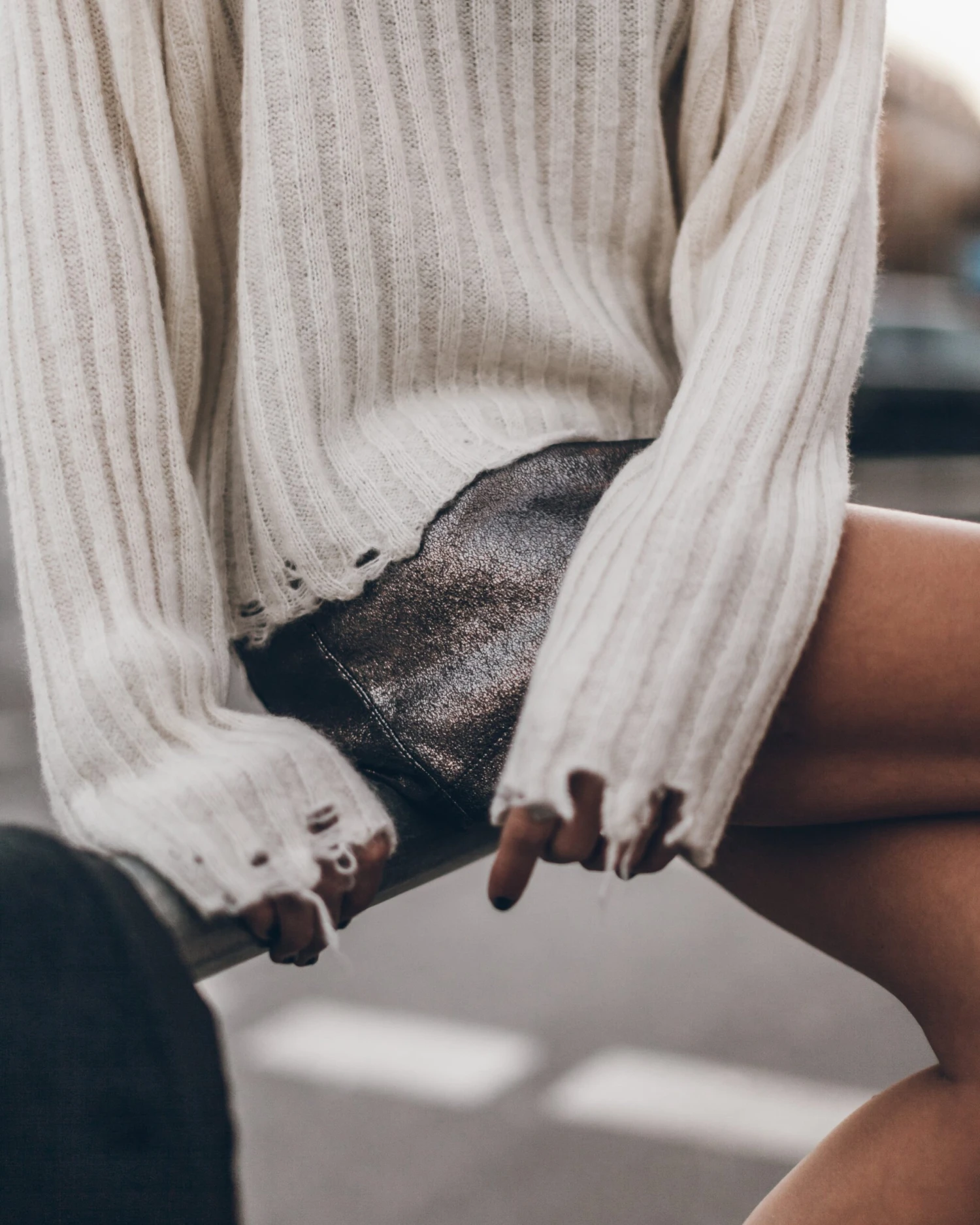 The Off White Destroyed Knitted Sweater 8 The Off White Destroyed Knitted Sweater - Image 6