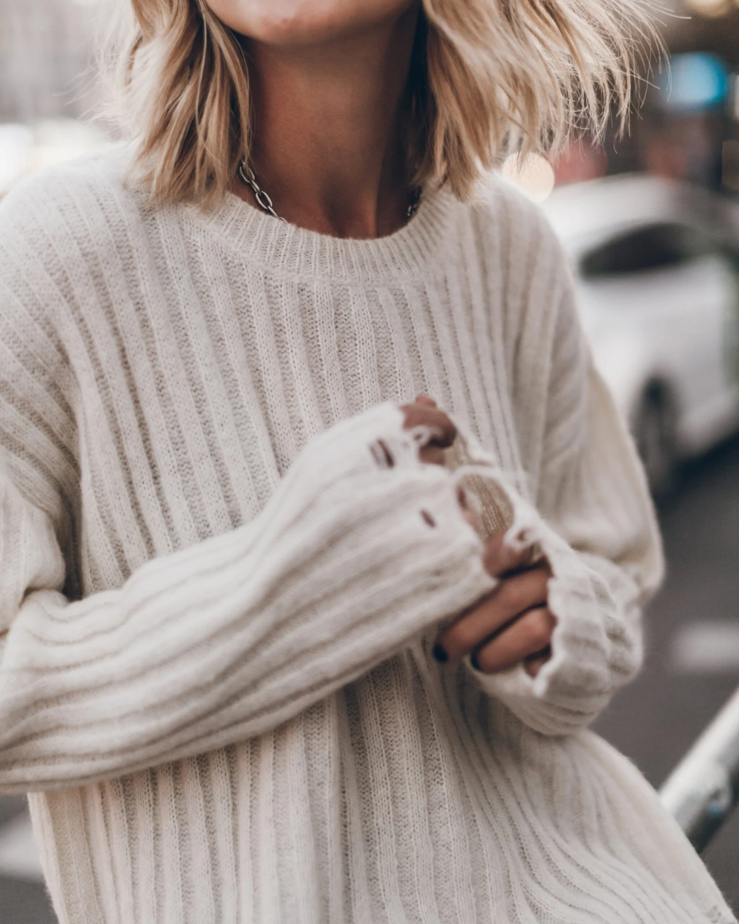 The Off White Destroyed Knitted Sweater 6 The Off White Destroyed Knitted Sweater - Image 4