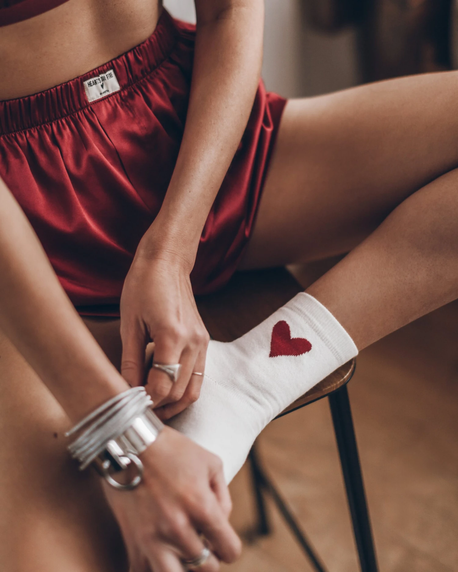 The Off White Heart Socks 4 The Off White Heart Socks - Image 2