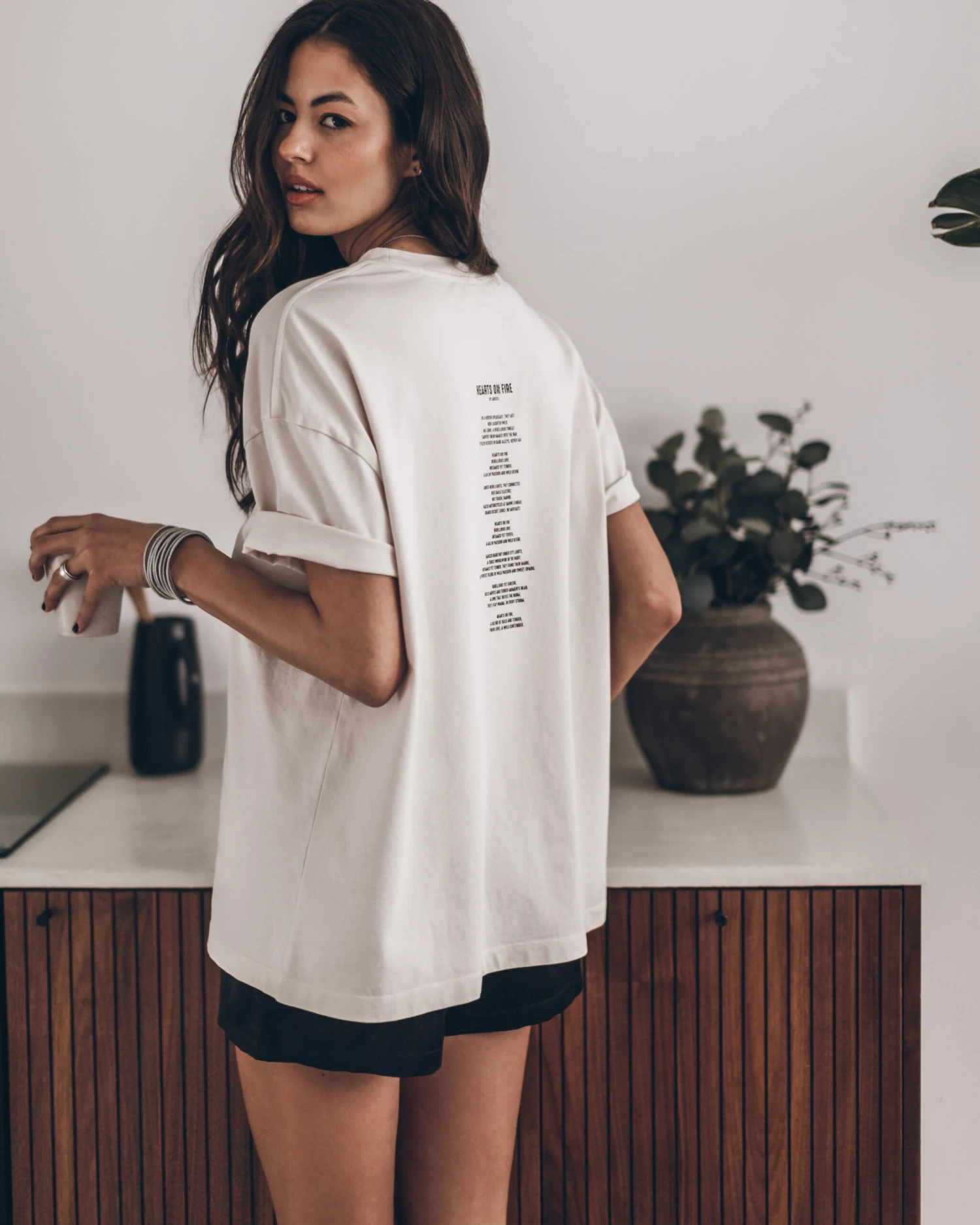 The Off White Hearts On Fire Unisex T-Shirt 6 The Off White Hearts On Fire Unisex T-Shirt - Image 4