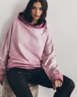 The Pink Cropped Base Hoodie 7 The Pink Cropped Base Hoodie -Modern Ladies Wear Store mikuta pink cropped base hoodie straight leather pants model marie k 3508