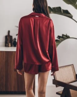 The Red Silk Shirt 12 The Red Silk Shirt -Modern Ladies Wear Store mikuta red silk shirt red silk boxer shorts leonie s ss25 6149