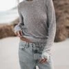 The Silver Sparkly Thin Knitted Sweater 2 The Silver Sparkly Thin Knitted Sweater -Modern Ladies Wear Store mikuta silver sparkly thin knitted sweater blue baggy jeans 0635