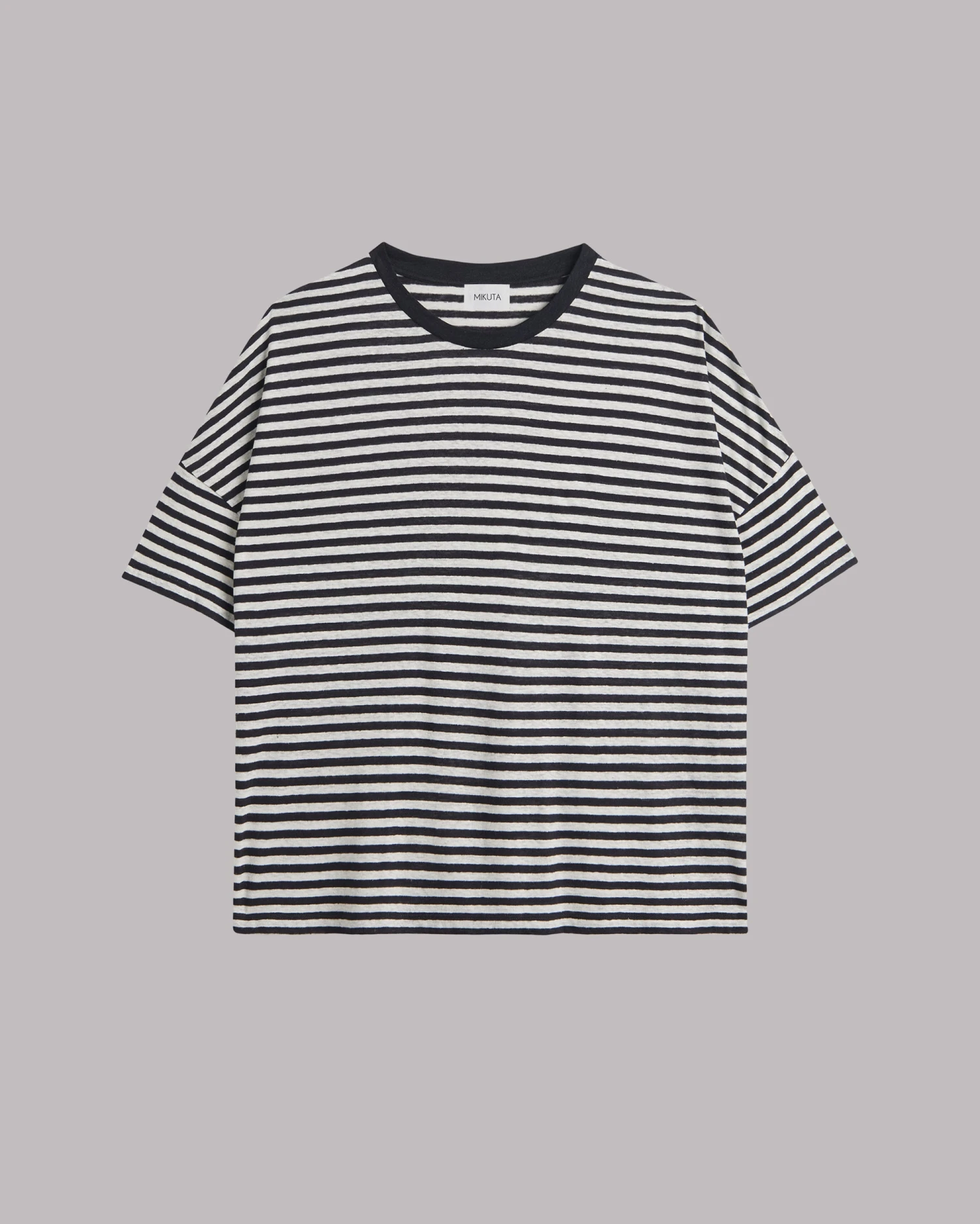 The Striped Long Loose Thin Linen T-Shirt 4 The Striped Long Loose Thin Linen T-Shirt - Image 2