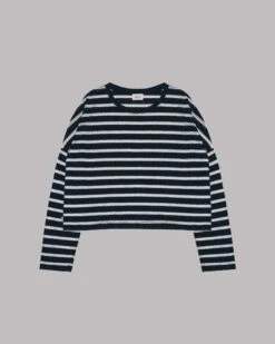 Modern Ladies Wear Store -Modern Ladies Wear Store mikuta striped loose linen longsleeve 0876