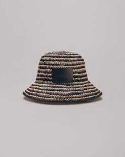 The Striped Raffia Bucket Hat