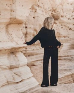 The Black Crochet Sweater -Modern Ladies Wear Store mikuta the black crochet sweater the black crochet pants 9894 1