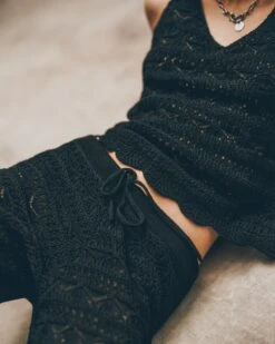 The Black Crochet Pants -Modern Ladies Wear Store mikuta the black crochet tank top the black crochet pants liva b SS25 03 777