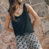 The Black Linen Base Tank Top 2 The Black Linen Base Tank Top -Modern Ladies Wear Store mikuta the black linen base tank top the black printed flowy shorts myriam t SS25 04 2