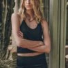 The Black Fine Tank Top -Modern Ladies Wear Store mikuta the black long slip skirt the black fine tank top the black chunky sandals lena w SS25 04 3