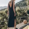 The Black Low Back Linen Tank Dress 2 The Black Low Back Linen Tank Dress -Modern Ladies Wear Store mikuta the black low back linen tank dress the black leather buckle sandals lena w SS25 04