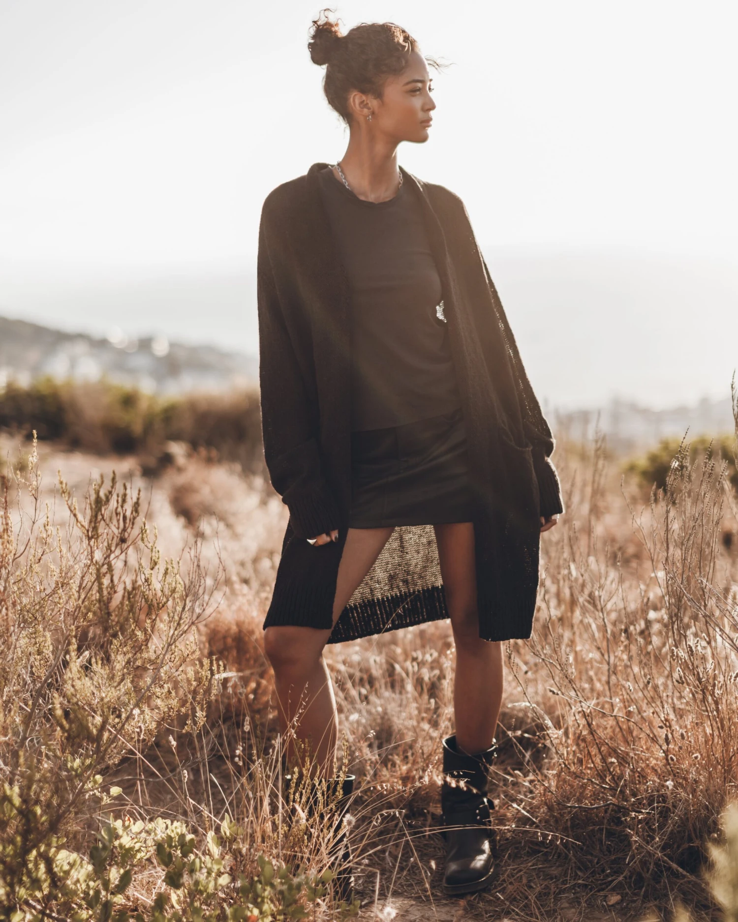 The Black Thin Long Knitted Cardigan 7 The Black Thin Long Knitted Cardigan - Image 5