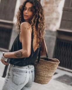 The Dark Low Back Base Tank Top 12 The Dark Low Back Base Tank Top -Modern Ladies Wear Store mikuta the blue cropped straight jeans the dark low back base tank top the black studded leather sandals the large cesta bag aina b SS25 9078