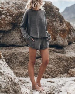 The Dark Faded Cotton Shorts