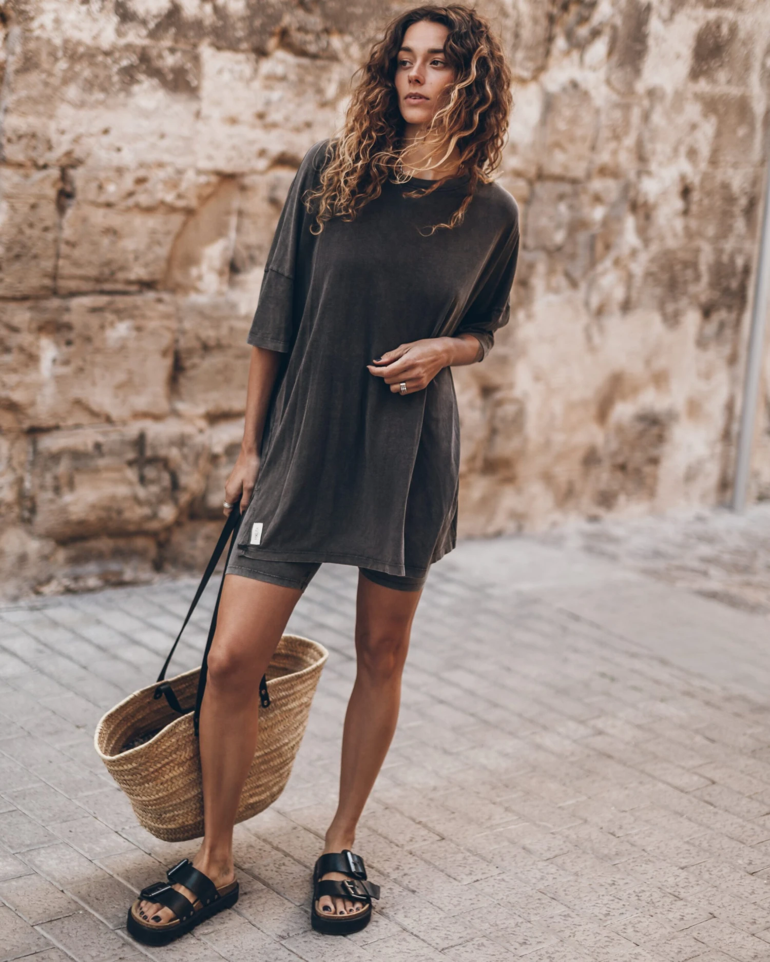 The Dark Faded Short Loose T-Shirt Dress 5 The Dark Faded Short Loose T-Shirt Dress - Image 3