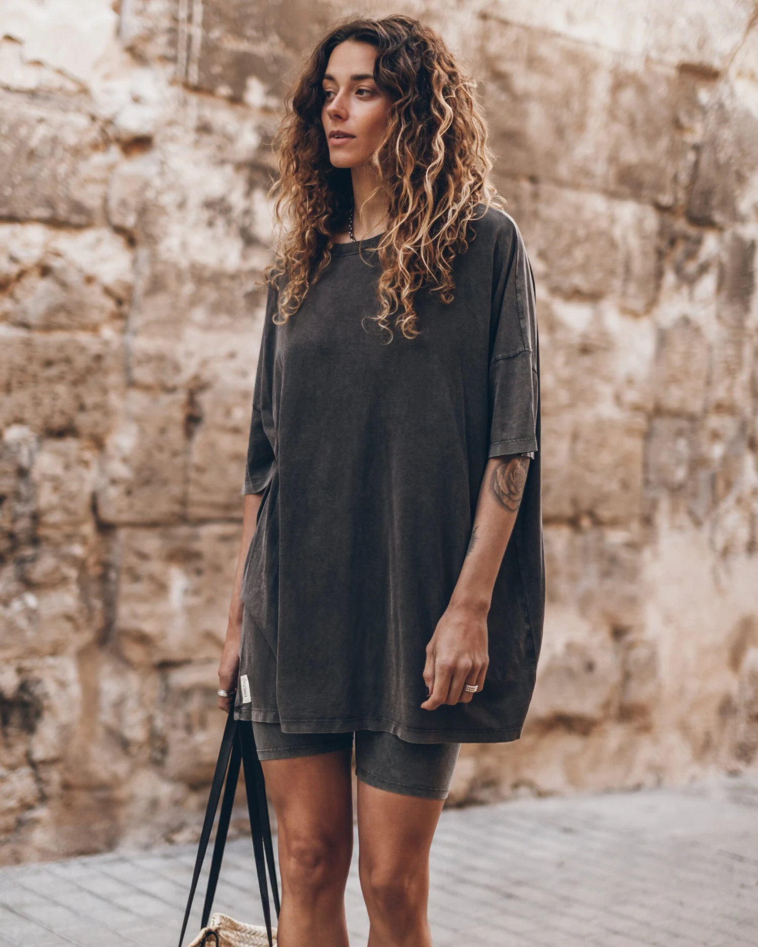 The Dark Faded Short Loose T-Shirt Dress 3 The Dark Faded Short Loose T-Shirt Dress