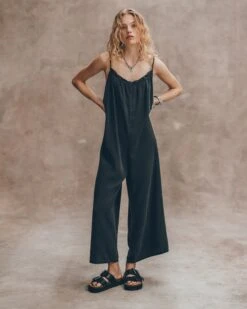 The Dark Flowy Jumpsuit 19 The Dark Flowy Jumpsuit -Modern Ladies Wear Store mikuta the dark flowy jumpsuit the black leather buckle sandals liva b SS25 2062