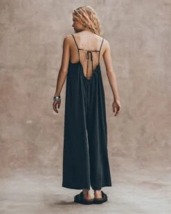 The Dark Flowy Jumpsuit 20 The Dark Flowy Jumpsuit -Modern Ladies Wear Store mikuta the dark flowy jumpsuit the black leather buckle sandals liva b SS25 2078