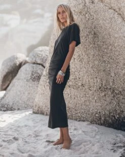 The Dark Long Draped T-Shirt Dress 13 The Dark Long Draped T-Shirt Dress -Modern Ladies Wear Store mikuta the dark long draped t shirt dress johanna r SS25 6255