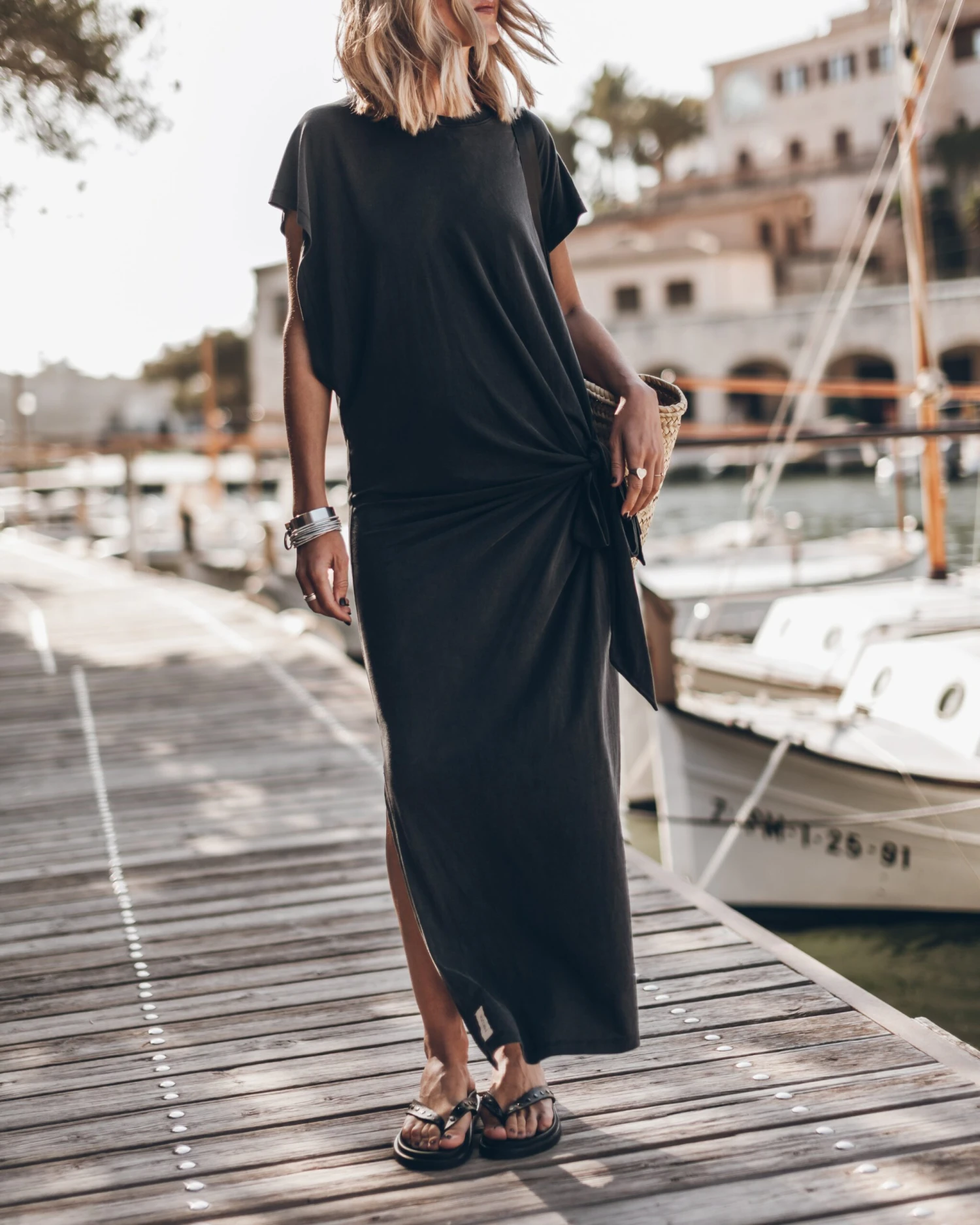 The Dark Long Knotted Batwing Dress 3 The Dark Long Knotted Batwing Dress
