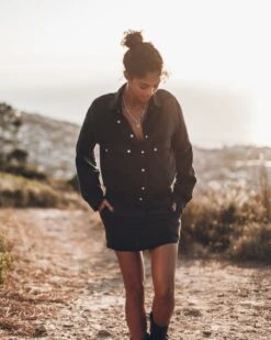 The Dark Pocket Shirt Dress 11 The Dark Pocket Shirt Dress -Modern Ladies Wear Store mikuta the dark pocket shirt dress the black buckle boots emma a SS25 9542