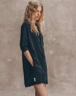 The Dark Shirt Dress 12 The Dark Shirt Dress -Modern Ladies Wear Store mikuta the dark shirt dress the black strappy leather sandals liva b SS25 2847