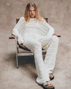 The Ecru Crochet Pants 16 The Ecru Crochet Pants -Modern Ladies Wear Store mikuta the ecru crochet sweater the ecru crochet pants the beige suede buckle sandals liva b SS25 05 1633 1