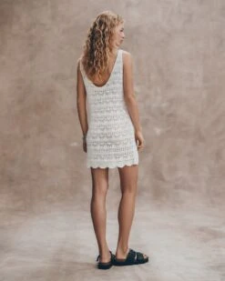 The Ecru Crochet Tank Dress 13 The Ecru Crochet Tank Dress -Modern Ladies Wear Store mikuta the ecru crochet tank dress the black leather buckle sandals liva b SS25 04 1166