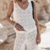The Ecru Crochet Tank Top 2 The Ecru Crochet Tank Top -Modern Ladies Wear Store mikuta the ecru crochet tank top the ecru crochet pants 2431