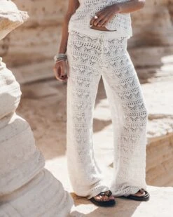 The Ecru Crochet Pants 12 The Ecru Crochet Pants -Modern Ladies Wear Store mikuta the ecru crochet tank top the ecru crochet pants 2521