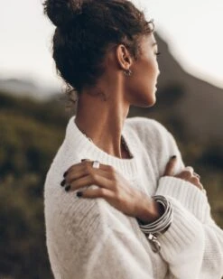 The Ecru Fine Knitted Sweater -Modern Ladies Wear Store mikuta the ecru fine knitted sweater the spikes emma a SS25 0021