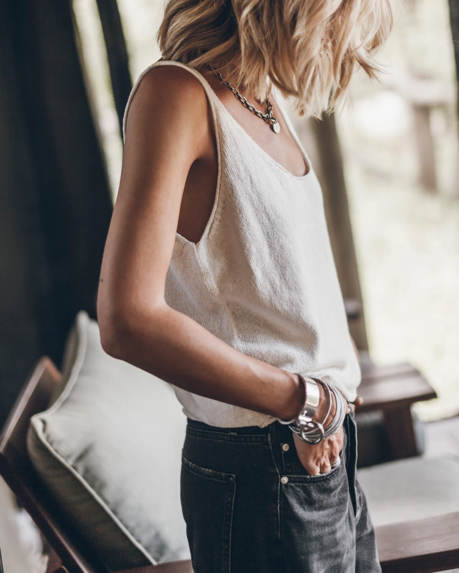 The Ecru Thin Knit Tank Top 10 The Ecru Thin Knit Tank Top - Image 8