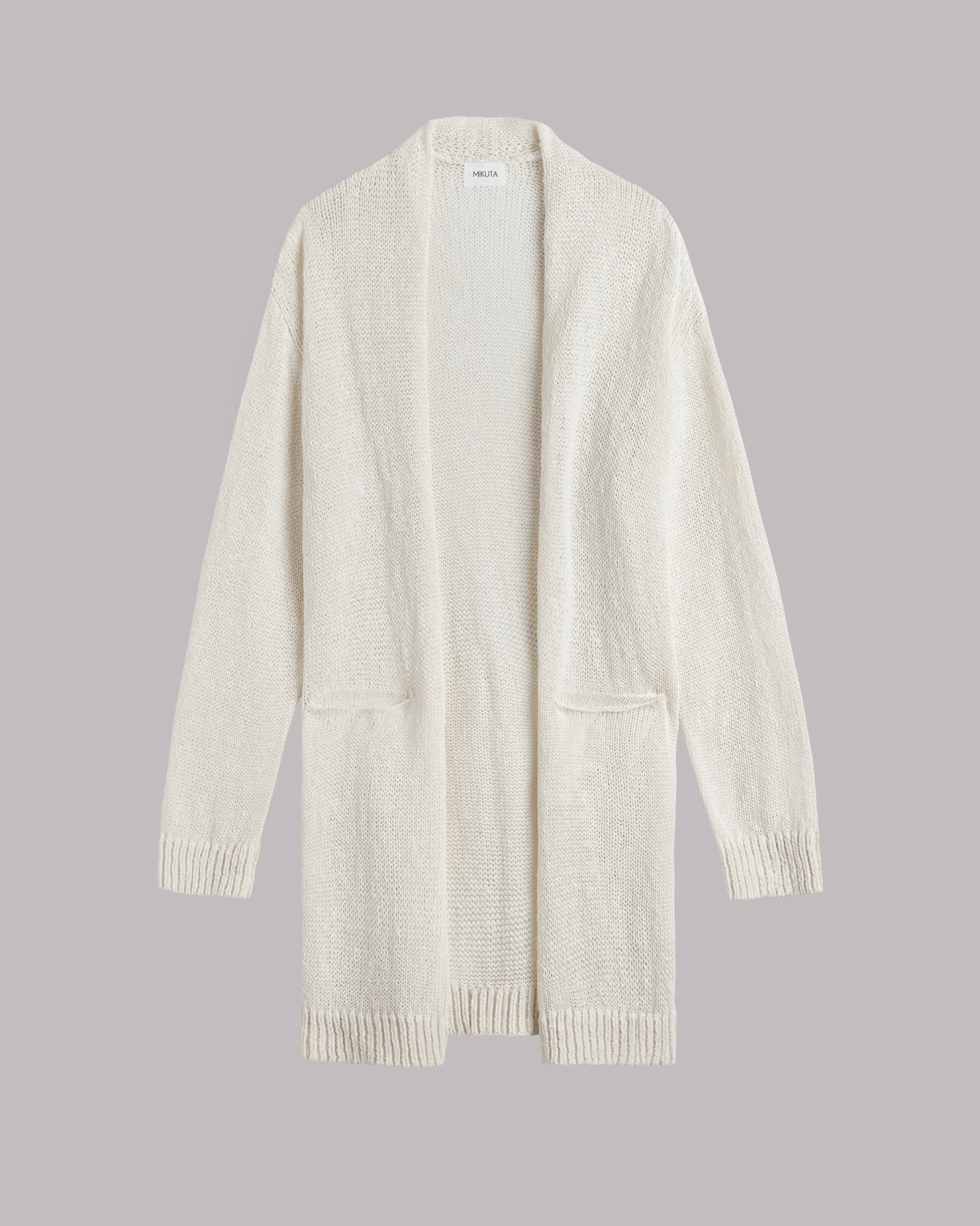 The Ecru Thin Long Knitted Cardigan 4 The Ecru Thin Long Knitted Cardigan - Image 2