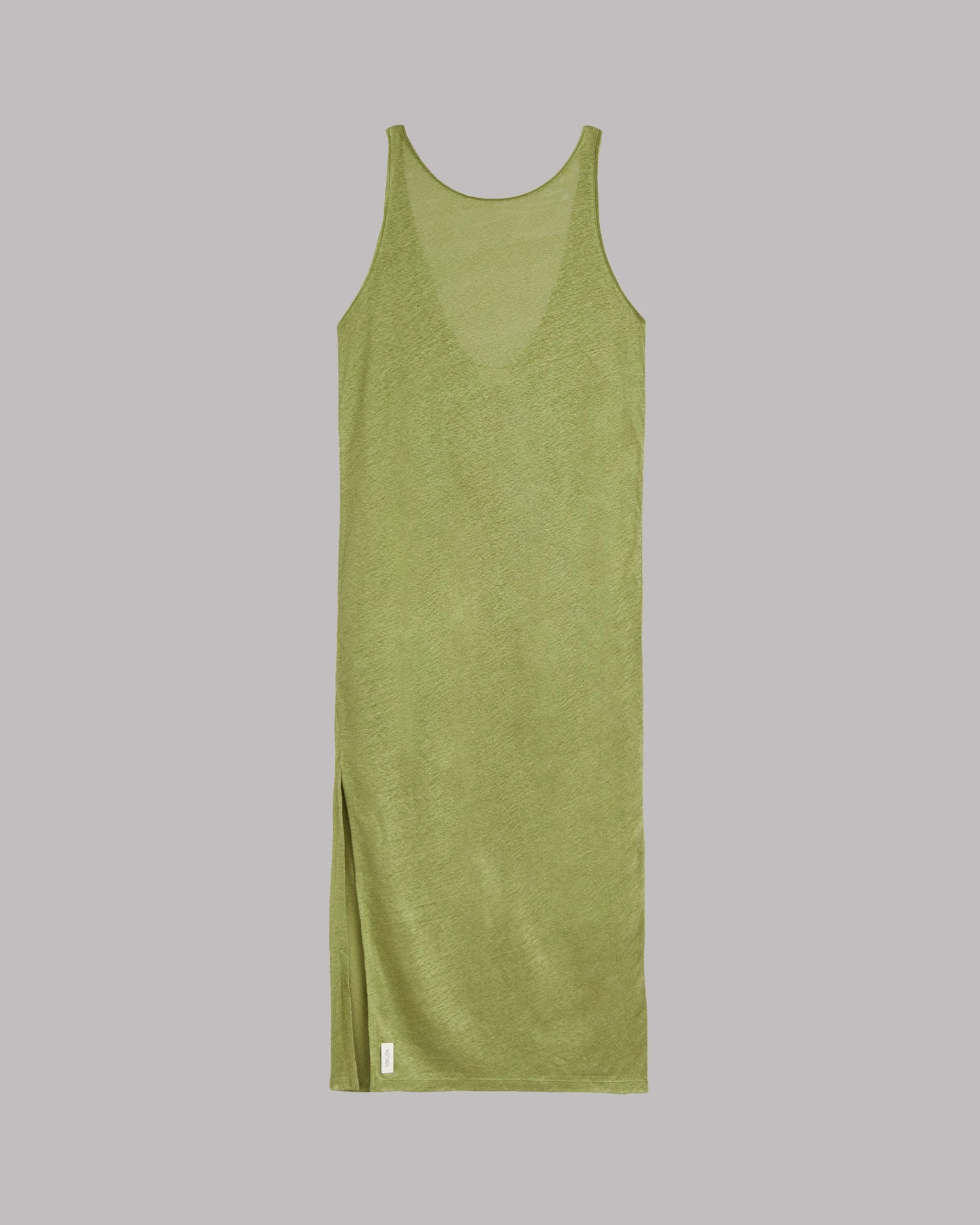 The Green Low Back Linen Tank Dress 4 The Green Low Back Linen Tank Dress - Image 2