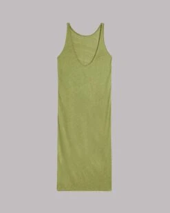 The Green Low Back Linen Tank Dress 15 The Green Low Back Linen Tank Dress -Modern Ladies Wear Store mikuta the green low back linen tank dress 2