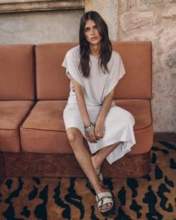 The Light Long Knotted Batwing Dress 12 The Light Long Knotted Batwing Dress -Modern Ladies Wear Store mikuta the light long knotted batwing dress the beige suede buckle sandals myriam t SS25 04 2