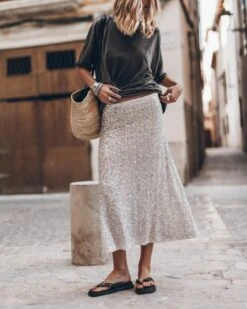 The Light Long Sequin Skirt