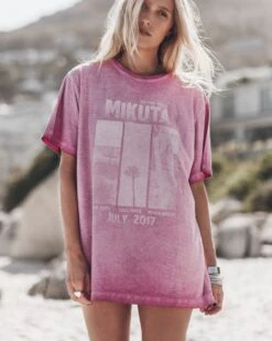 The Pink Faded On The Road Relaxed T-Shirt 9 The Pink Faded On The Road Relaxed T-Shirt -Modern Ladies Wear Store mikuta the pink faded on the road relaxed t shirt johanna r SS25 7267