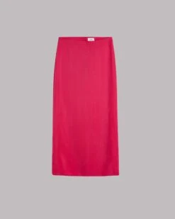 The Pink Long Cupro Skirt -Modern Ladies Wear Store mikuta the pink long cupro skirt 1