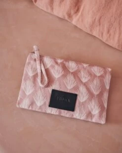The Pink Printed Canvas Pouch