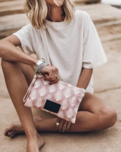 The Pink Printed Canvas Pouch 9 The Pink Printed Canvas Pouch -Modern Ladies Wear Store mikuta the pink printed canvas pouch 7258