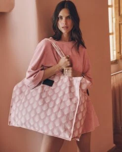 The Pink Printed Large Canvas Bag