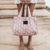 The Pink Printed Small Canvas Bag -Modern Ladies Wear Store mikuta the pink printed small canvas bag 7078