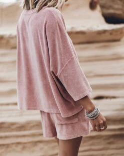 The Pink Towelling T-Shirt 19 The Pink Towelling T-Shirt -Modern Ladies Wear Store mikuta the pink toweling t shirt the pink toweling co ord shorts 3537