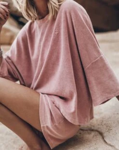 The Pink Towelling T-Shirt 17 The Pink Towelling T-Shirt -Modern Ladies Wear Store mikuta the pink toweling t shirt the pink toweling co ord shorts 3743